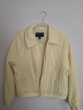 Bernardo Women's Pale Yellow Zip-Front Jacket